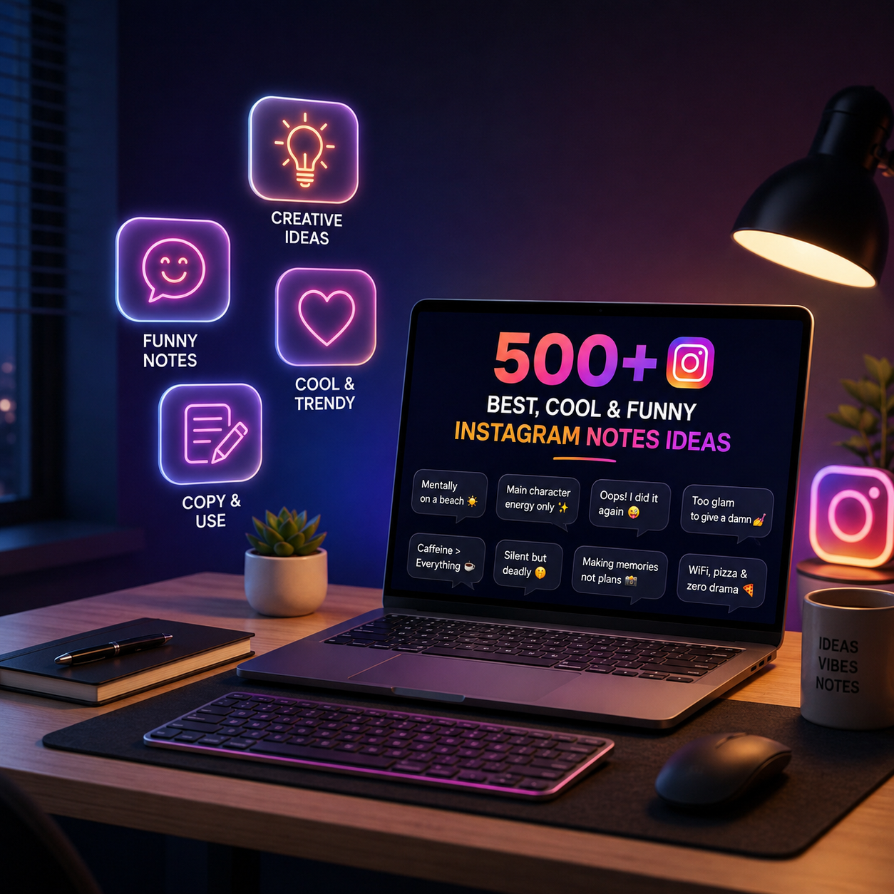 500+ Best, Cool & Funny Instagram Notes Ideas