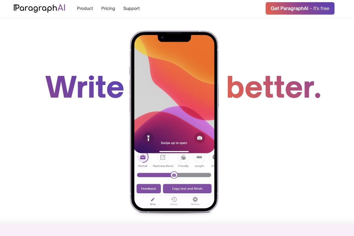 ParagraphAI-writing-app