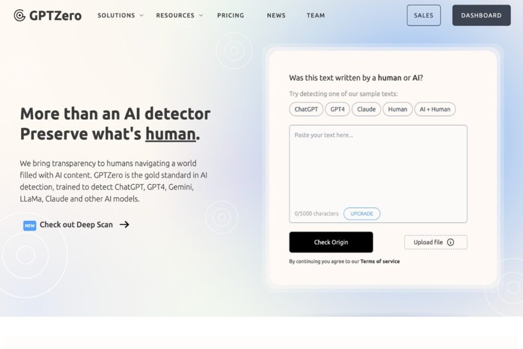 GPTZero-AI-Detection-tool