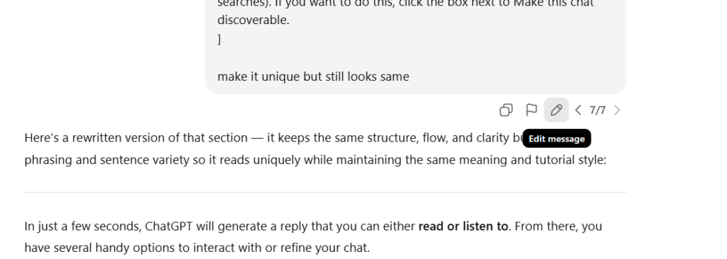 edit your previous prompt